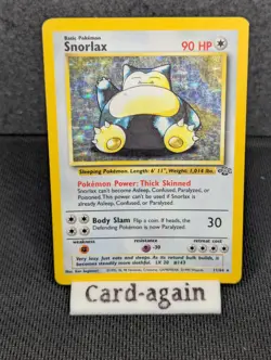 Pokemon TCG Snorlax Jungle Holo Rare Card 11/64 Unlimited, MP - Image 1