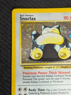 Pokemon TCG Snorlax Jungle Holo Rare Card 11/64 Unlimited, MP - Image 3