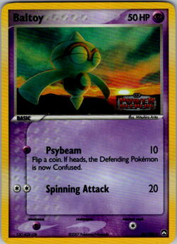 Baltoy 44/108 2007 EX Power Keepers Pokemon Card TCG Reverse Holo Common - LP - Image 1