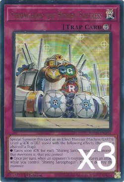 3X Yugioh Stronghold the Hidden Fortress MP25-EN201 Ultra Rare 1st Edition NM - Image 1
