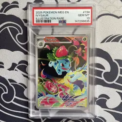 Pokemon Card PSA 10 Ivysaur 134/132 MEG Mega Evolution Illustration Rare IR 2025 - Image 1