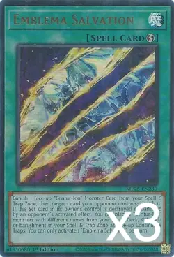 3X Yugioh Emblema Salvation MP25-EN230 Ultra Rare 1st Edition NM - Image 1