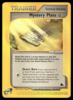 Pokemon Cards Mystery Plate Alpha 133/144 Skyridge Uncommon LP *3 - Image 1