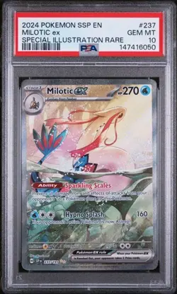 PSA 10 Milotic EX 237/191 Pokemon Surging Sparks Special Illustration Rare Card - Image 1