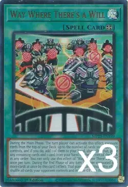 3X Yugioh Way Where There's a Will MP25-EN199 Ultra Rare 1st Edition NM - Image 1