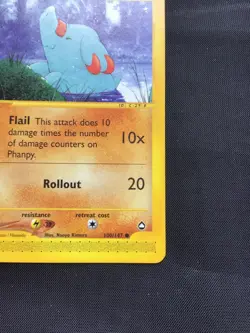 Pokemon Cards: Aquapolis Common: Phanpy 100/147 - Image 4