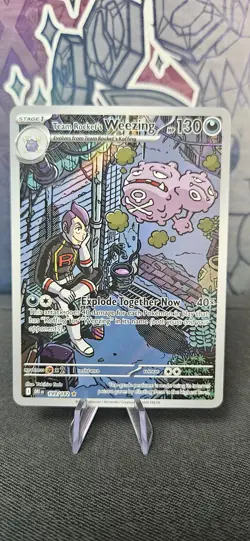 Pokemon TCG Weezing Card Destined Rivals: Team Rockets 199/182 NM Condition - Image 1