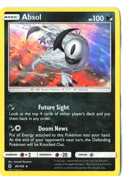 SM - Guardians Rising Absol Holo Rare #81/145 Trading Card 2017 Pokemon TCG - Image 1