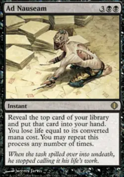 MTG English Ad Nauseam Light Play Foil Shards of Alara - Image 1