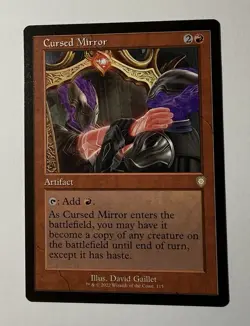 Cursed Mirror (Retro Frame) R Commander: The Brothers' War 115 NM MTG - Image 1