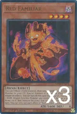 3X Yugioh Red Familiar MP25-EN274 Ultra Rare 1st Edition NM - Image 1