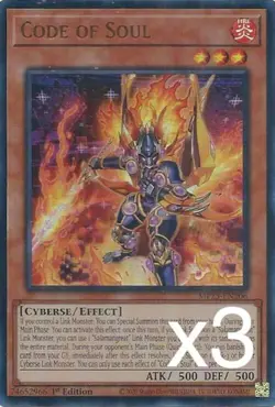3X Yugioh Code of Soul MP25-EN206 Ultra Rare 1st Edition NM - Image 1