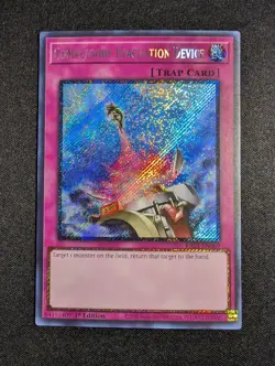 Yugioh - Compulsory Evacuation Device RA01-EN069 1st Platinum Secret Rare NM - Image 1