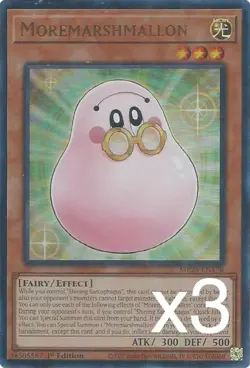 3X Yugioh Moremarshmallon MP25-EN178 Ultra Rare 1st Edition NM - Image 1