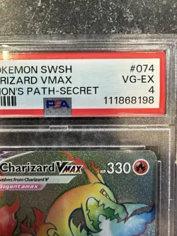 Pokemon TCG Charizard VMAX Champions Path Holo Card 074/073 Secret Rare - Image 2