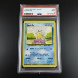 PSA 9 Squirtle 63/102 Pokemon Base Set 1999 Non Holo Card - Image 1