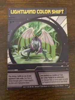 Bakugan Card - Lightwind Color Shift - Blue Ability Card - BA277 - 34/48c - 2008 - Image 1