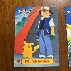 Pokemon TCG TV Animation Edition 4 Card Lot Ash Ketchum, Pikachu, Misty, Brock - Image 2