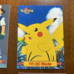 Pokemon TCG TV Animation Edition 4 Card Lot Ash Ketchum, Pikachu, Misty, Brock - Image 3