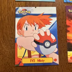 Pokemon TCG TV Animation Edition 4 Card Lot Ash Ketchum, Pikachu, Misty, Brock - Image 4
