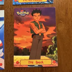 Pokemon TCG TV Animation Edition 4 Card Lot Ash Ketchum, Pikachu, Misty, Brock - Image 5