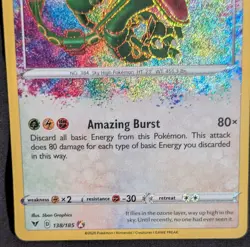 Rayquaza - 138/185 - Pokemon Vivid Voltage Sword & Shield Amazing Rare Card NM - Image 3