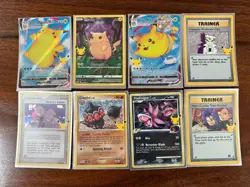 Pokemon TCG Celebrations Lot! 25th Anniversary Pikachu Claydol Trainers 8 Card - Image 1