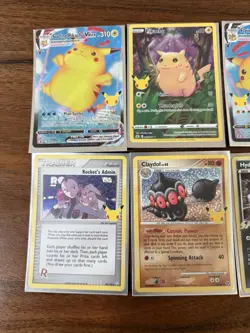 Pokemon TCG Celebrations Lot! 25th Anniversary Pikachu Claydol Trainers 8 Card - Image 2