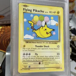 2016 POKEMON XY EVOLUTIONS CARD FLYING PIKACHU 110/108 PSA 9 - Image 3