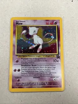 Mew #9 Rare Holo Promo Black Star Pokemon Cards League 1999-2000 WOTC SHARP - Image 1