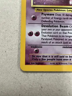 Mew #9 Rare Holo Promo Black Star Pokemon Cards League 1999-2000 WOTC SHARP - Image 4