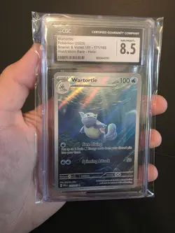 CGC 8.5 Wartortle Scarlet & Violet 151 171/165 Illustration Rare Pokemon Card - Image 3