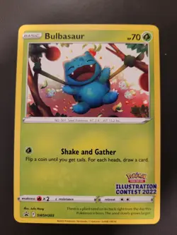 Bulbasaur Illustration Contest 2022 Pokemon Promo Card SWSH303 - Image 1
