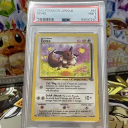 1999 POKEMON CARD Eevee - 51/64 - Pokemon - Jungle Unlimited - PSA 9 - Image 1