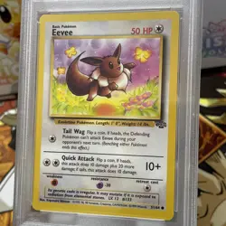 1999 POKEMON CARD Eevee - 51/64 - Pokemon - Jungle Unlimited - PSA 9 - Image 2
