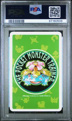 1996 POKEMON GREEN VERSION PLAYING CARDS 4 OF DIAMONDS #003 VENUSAUR PSA 10 - Image 2
