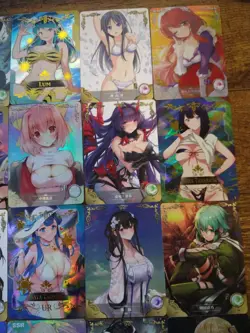 Beautiful 20 Waifu Card Lot - Popular Anime Girls Albedo Zero Two Sinon Erina - Image 2