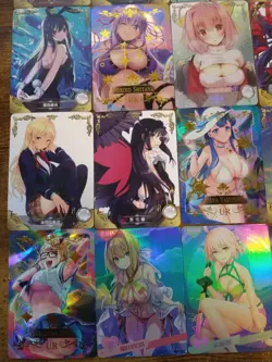 Beautiful 20 Waifu Card Lot - Popular Anime Girls Albedo Zero Two Sinon Erina - Image 4