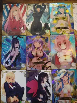 Beautiful 20 Waifu Card Lot - Popular Anime Girls Albedo Zero Two Sinon Erina - Image 5