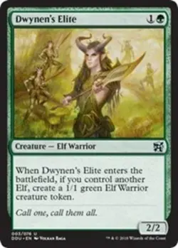 1 x Dwynen's Elite - Duel Decks: Elves vs Inventors - Light Play - MTG - Image 1