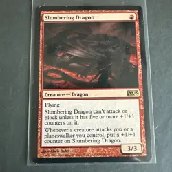 Slumbering Dragon - Magic 2013 M13 NM - Red - Rare - Dragon - MTG - Image 1