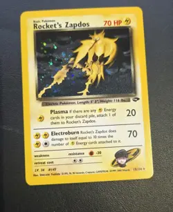 Pokemon Rocket's Zapdos 15/132 Gym Challenge Holo - NM - Image 1