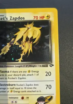 Pokemon Rocket's Zapdos 15/132 Gym Challenge Holo - NM - Image 3