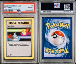 POKEMON PSA 8 ADDESTRAMENTO SCAMBIO 95/102 SET BASE 1st PRIMA EDIZIONE ITALIANO - Image 3