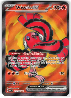 POKEMON ORICORIO EX 110 PHANTASMAL FLAMES HOLO NM - Image 1