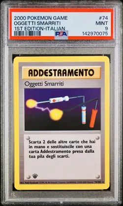POKEMON PSA 9 OGGETTI SMARRITI 74/102 SET BASE 1st PRIMA EDIZIONE ITALIANO 2000 - Image 1