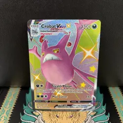 Crobat VMAX SWSH099 Shiny Holo Pokemon Black Star Promo - Image 1