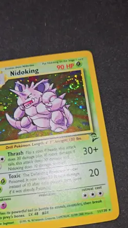 Pokemon Nidoking 90 HP Holo Rare 11/130 LP uw 1x swirl - Image 2