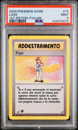 POKEMON PSA 9 ADDESTRAMENTO PUPA 75/102 SET BASE 1st PRIMA EDIZIONE ITALIANO - Image 1