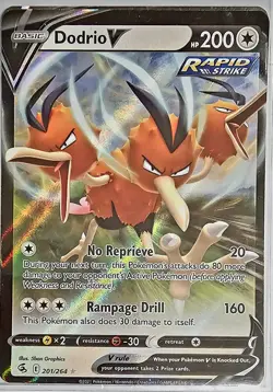 Pokemon TCG Dodrio V Fusion Strike 201/264 Holo Ultra Rare - Image 1